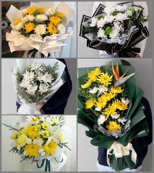 广东揭阳市普宁市里湖镇田中村白事花束代送